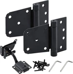 Home Master Hardware Self-closing Gate Kit Black 3.5 Spring Tee Hinges 2 Pa. Fixed Price $29.31.