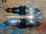 2 National Hardware N109-033 858 Ornamental Strap Hinge, 8", Black 4 Hinges. Fixed Price $40.00.