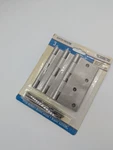 Gate House 3-PACK 4-IN Satin Nickel Square Corner Door Hinge. Fixed Price $14.49.