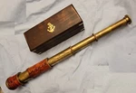 Vintage Telescope Antique Astronomy Space Stars Gold Lustre Wooden Box Retro. Fixed Price $107.45.