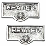 2 Switch Plate Tags Heater Name Signs Labels Chrome Brass Renovator's Supply. Fixed Price $27.99.