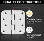 Design House 9-PACK White 4" X Door Hinge 5/8" Radius Corner Surface Mount. Fixed Price $21.45.