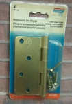 National Hardware Satin Brass Finished 4" Steel Removable Pin Hinge N186-932. Fixed Price $10.50.