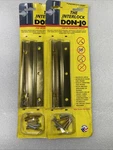 2-DON-JO 801109 Inswing Door Latch Protector 6" Brass Plated. Fixed Price $12.79.