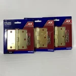 Ace Hardware Door 1/4IN Radius 5301908 Satin Brass 1/2IN Lot Of Hinges. Fixed Price $12.74.