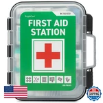 Large Wall Mountable & Portable First Aid Kit Cabinet For Business, Office, Scho. Fixed Price $83.43.
