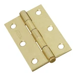 National Hardware N142-067 Brass Steel V508 Full Mortise Narrow Hinge 3 In.. Fixed Price $11.34.