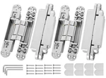 Invisible Hinges (4 Pcs) -7 Inch Sliver Hidden For Doors, 3 Way A.... Fixed Price $143.51.