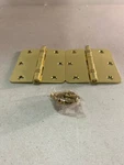 Deltana S35R4BB3 Polished Brass Ball Bearing Hinge Pair, 3-1/2"X3-1/2", 1/4" Rad. Fixed Price $13.82.