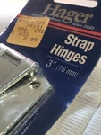 Hager 6" Light Duty Strap Hinge 1900-2C Steel Pack. Fixed Price $14.99.