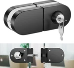 Ranbo Frameless Double-sided Glass Door Lock,clamp-on NO-DRILL,304 Stainless Ste. Fixed Price $34.70.