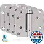 Joyny 4 Pack Self Closing Door Hinges, Inch Spring Loaded For Gara. Fixed Price $64.70.