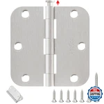 Amzgod Brushed Nickel Door Hinges 30 Pack, 3.5" Radius, Heavy Duty, Satin. Fixed Price $56.22.