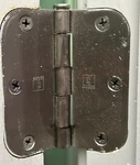 Hager Door Hinges 3-1/2" X 5/8" Radius- Satin Nickel With Screws-nice!. Fixed Price $12.00.