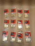 Lot Of 12 Everbilt Satin Brass 5/8" Corner Radius Door 3" Hinge 237-074. Fixed Price $16.95.