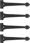 Black Wrought Iron Strap Hinges With Hardware - 15 In. Spade Tip, Set Of 4. Fixed Price $191.99.