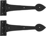 Strap 12 In. Spade Tip Black Wrought Iron Gate And Door Hinges With. Fixed Price $85.99.