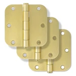 Steel 3.5" Door Hinge Plain Bearing 5/8" Radius Corner - Pack Champagne. Fixed Price $23.00.