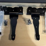 National Hardware Decorative 10IN Black Steel T-hinge 2-PACK W/ Fasteners. Fixed Price $26.99.