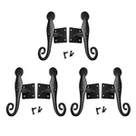 Black Shutter Dog Rat Tail Hand Forged Iron Powder Finish Renovators Supply. Fixed Price $112.99.