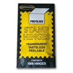 Supersafe Folded Stamp Hinges Pack Of 1,000 Transparent. Fixed Price $17.99.