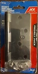 Three (3) Pack Ace Square Corner Security Door Hinges Black 4 Inch 5021652. Fixed Price $16.99.