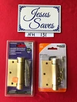 2- National Hillman Self Closing Spring Hinge- 3-1/2" Brass #131. Fixed Price $15.00.