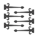 Wrought Iron Strap Hinge Fleur De Lis Heavy Duty 15-1/2" Set Of 6 Rensup. Fixed Price $181.99.