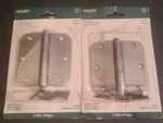 (lot Of 2) 3-1/2" Radius Corner Antique Pewter Hinge HN0011G-AP-U1 Brainerd. Fixed Price $15.00.
