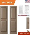 Builders Edge 14.75-IN. W X 59-IN. Raised Panel Vinyl Shutters French Roast.... Fixed Price $181.33.
