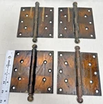 Vintage Stanley 5"X5" Steel Door Hinges Copper Finish Ball Tip Usa Set 2 Pair. Fixed Price $45.98.
