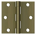 4 Deltana S33U-R Brass 3" X Square Corner Plain Bearing Mortise Hinge Pair. Fixed Price $15.99.