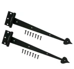 2-PACK Everbilt 13 Black Decorative Rustic Tee Gate Heavy-duty Door Hinges. Fixed Price $19.50.