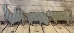 Galvanize Steel Metal Farm Animals Wall Art Pig Cow Rooster Chicken 3 Piece Set. Fixed Price $34.97.