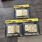 Stanley Desk Hinges Solid Brass Nos 80-3320 Packs 6 Total. Fixed Price $14.99.