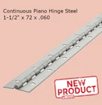 Continuous Piano Hinge Steel 1-1/2" X 72 .060 Full Surface Nonremovable Pin. Fixed Price $35.79.