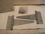Everbilt 8 In. Galvanized Heavy Duty Tee Hinge Screws Included (lot Of 2) Brass. Fixed Price $19.99.