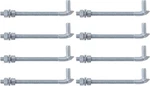 10" J Bolt Gate Hinge Set - 8 Pack Galvanized Steel With Hardware Included. Fixed Price $102.05.