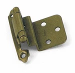 Laurey 2/8" Inset Face Mount Self-closing Hinge, Antique Brass, 2-PACK. Fixed Price $7.95.