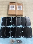 Schlage, 3-PK, 4X4" 5/8" Radius Corner Mortise Hinges, S3P1021FRP622 (2 Box Lot). Fixed Price $20.38.