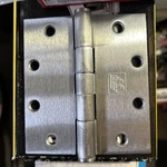World Class Sets Of PB81 Commercial Door Hinges 5"X4.5" Satin Chrome 12. Fixed Price $70.00.