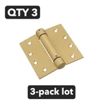 Nos 3-PACK Lot National Hardware N184-572 Commercial 4" Spring Door Hinge Brass. Fixed Price $30.64.