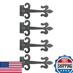 Renovators Supply Manufacturing Strap Hinge 12 In. Black Wrought Iron Fleur De. Fixed Price $182.81.
