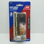 Ace Door Hinges 1/4 In. Radius 3-1/2" Bright Brass #5019907 Pack. Fixed Price $19.75.