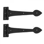 Large Black Wrought Iron Door Strap Hinge 12" Heart Tip Design Pack Of. Fixed Price $58.99.