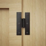 2 Pcs Black Offset Hinges 3.5" 1/3 Wrought Iron Rust Resistant Door. Fixed Price $23.99.