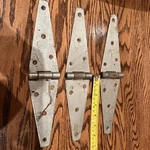 6" Strap Hinge Heavy Duty Zinc Plated Hardware (3 Pcs). Fixed Price $15.00.