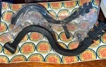 New Shutter Dog Set 2 Oak Leaf Pair Black Wrought Iron Renovators Supply. Fixed Price $14.99.