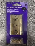 Wow! 2 Hillman 3" Non-mortise Door Hinges Brass Finish & Fast Free Ship!. Fixed Price $11.88.