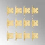 Cabinet Hinges Flush Mount 1.75" W Brass Pack Of 12. Fixed Price $117.99.